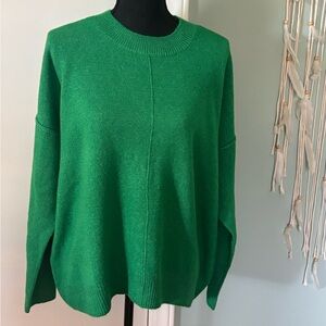 Vince Camuto Vibrant Green Crew Neck Sweater
